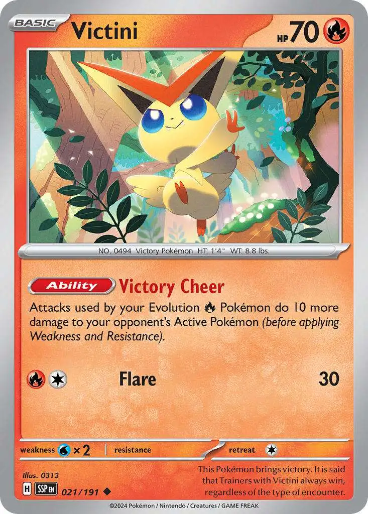 Pokemon Trading Card Game Surging Sparks Uncommon Victini #21
