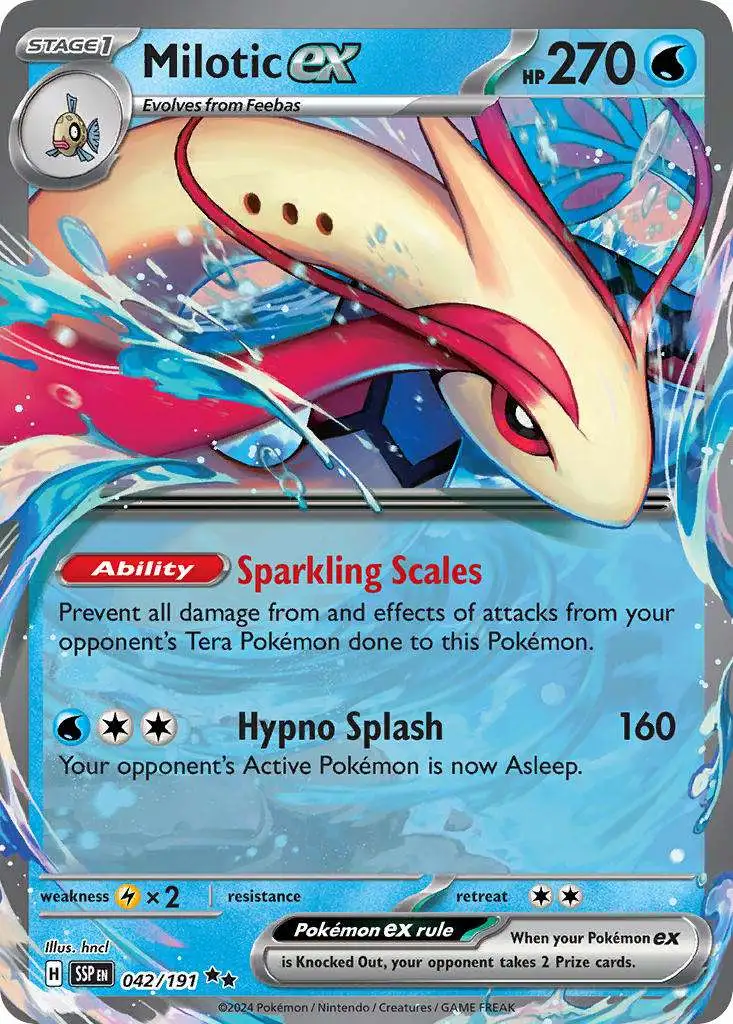 Pokemon Trading Card Game Surging Sparks Double Rare Milotic ex #42