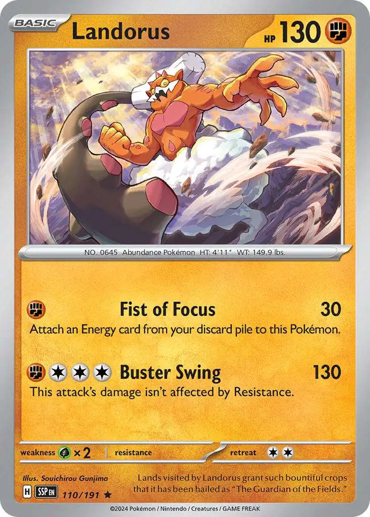 Pokemon Trading Card Game Surging Sparks Rare Landorus #110
