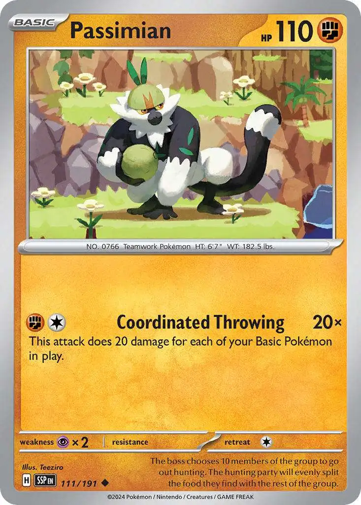 Pokemon Trading Card Game Surging Sparks Uncommon Passimian #111