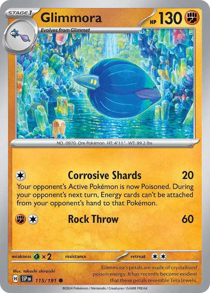 Pokemon Trading Card Game Surging Sparks Common Glimmora #115