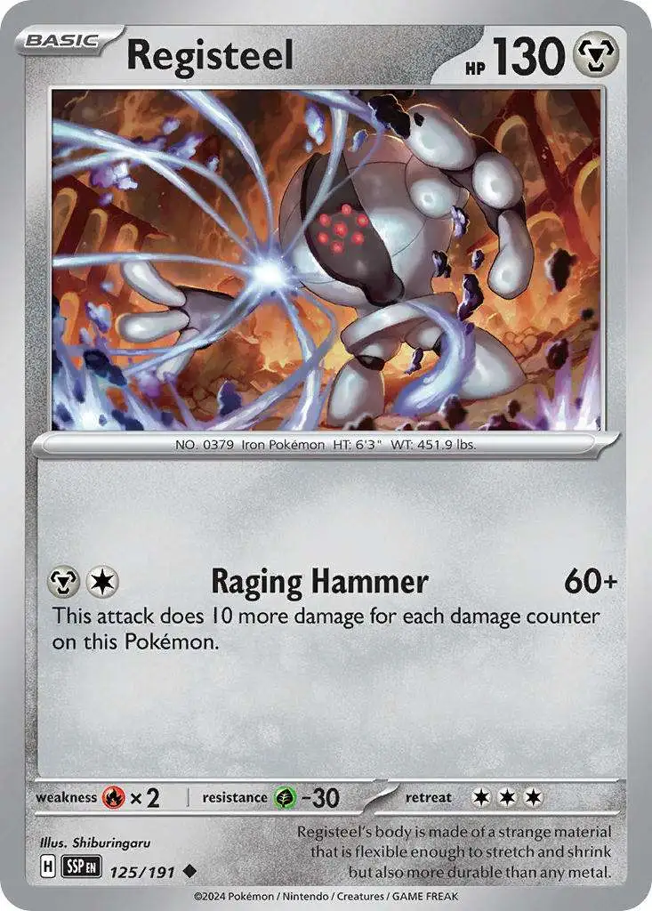Pokemon Trading Card Game Surging Sparks Uncommon Registeel #125