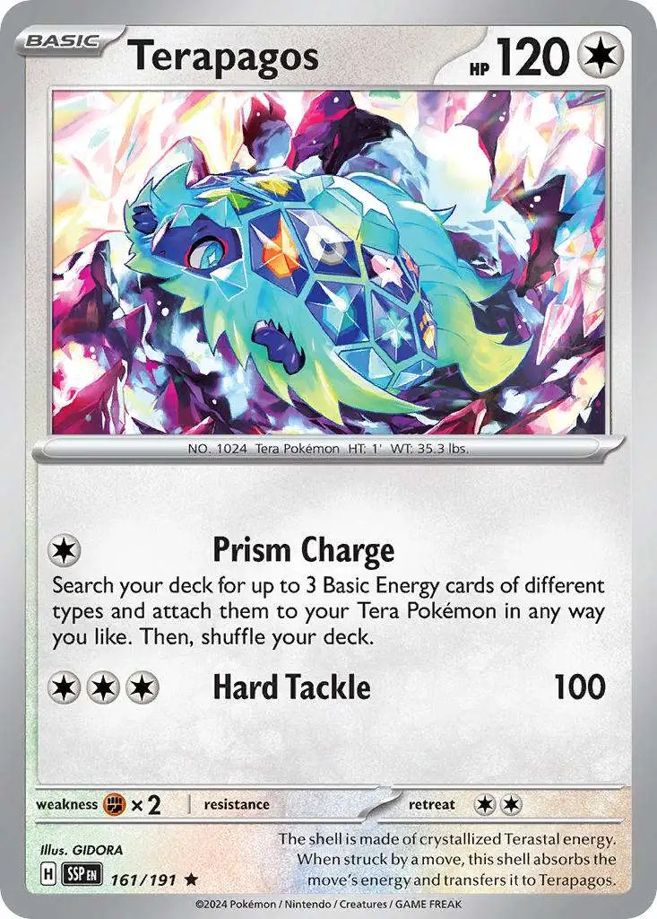 Pokemon Trading Card Game Surging Sparks Single Card Rare Terapagos 161 -  ToyWiz