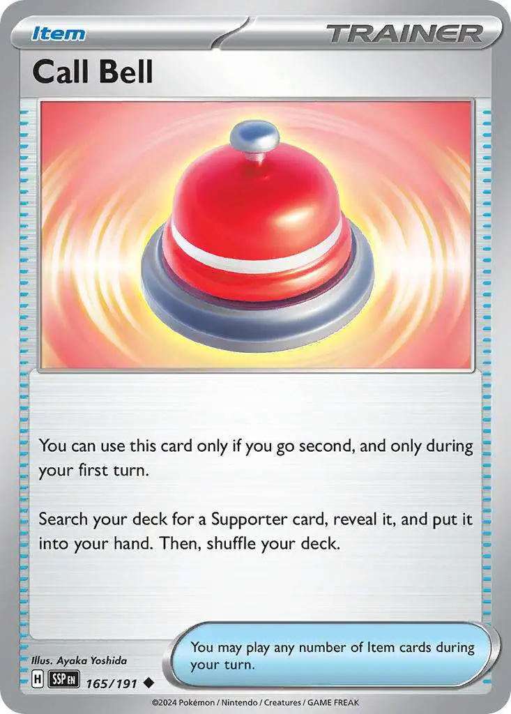 Pokemon Trading Card Game Surging Sparks Uncommon Call Bell #165