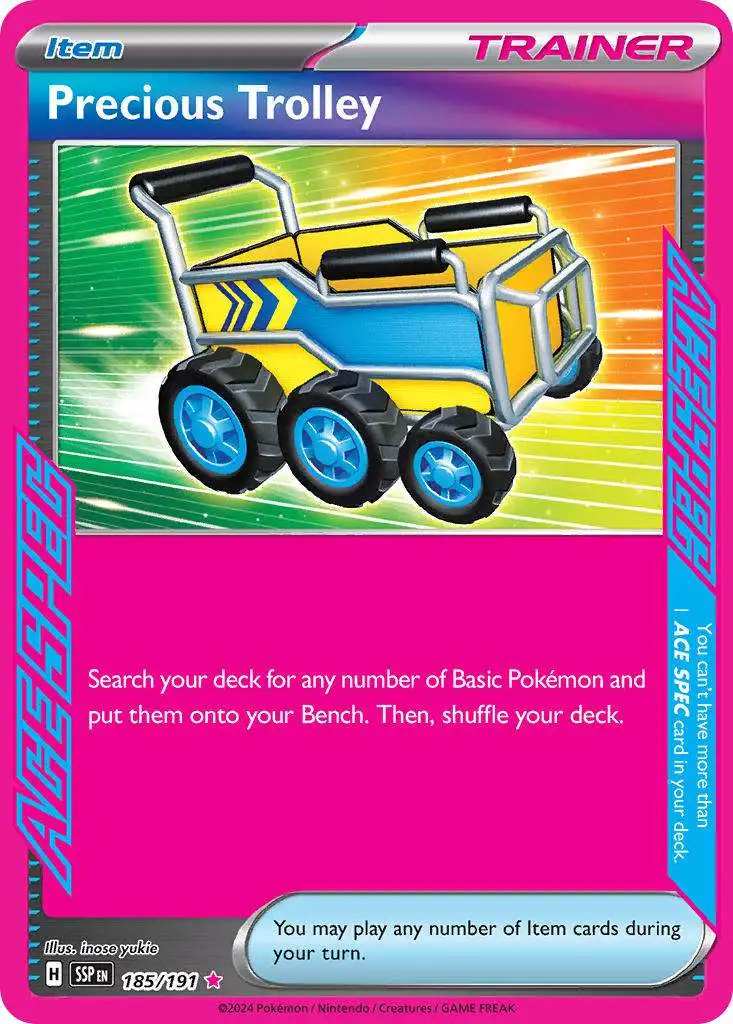 Pokemon Trading Card Game Surging Sparks ACE SPEC Rare Precious Trolley #185