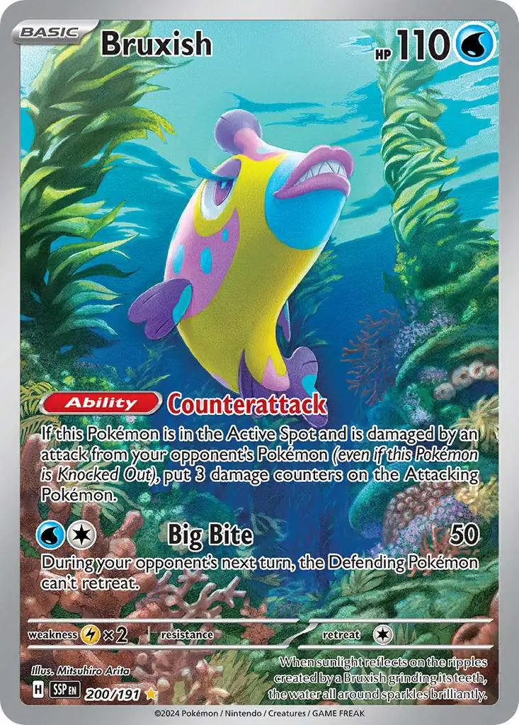 Pokemon Trading Card Game Surging Sparks Illustration Rare Bruxish #200