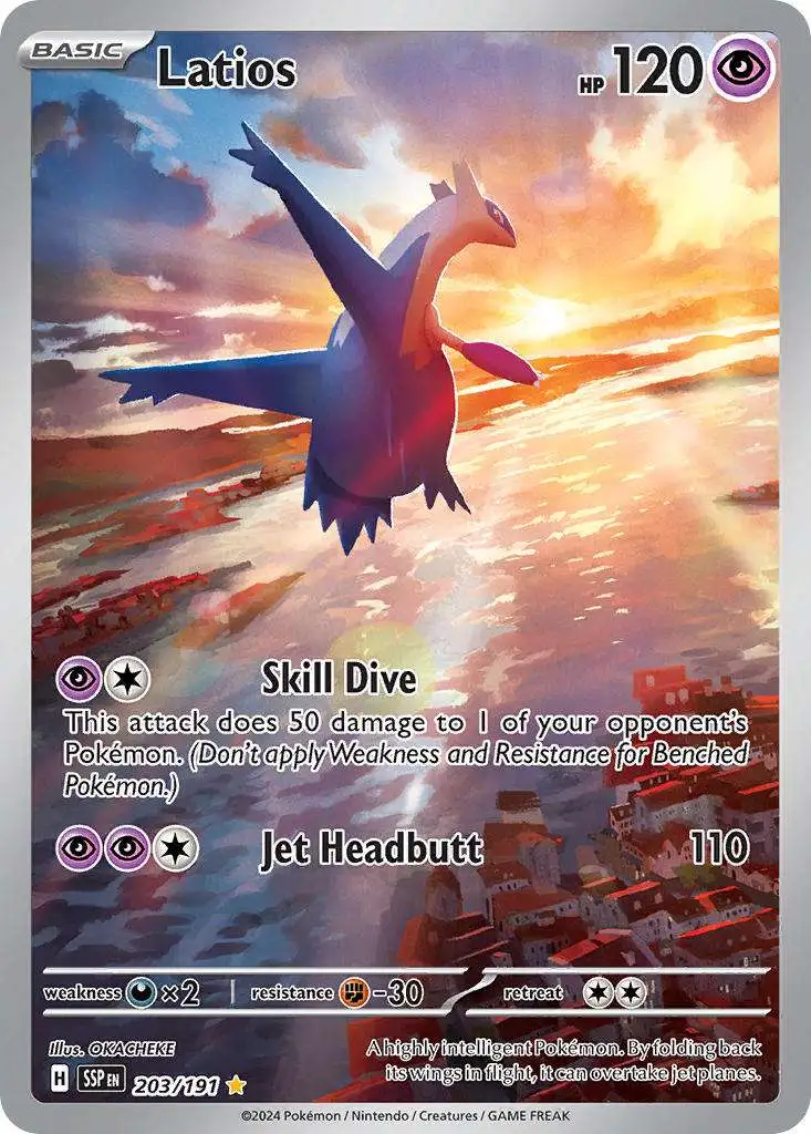Pokemon Trading Card Game Surging Sparks Illustration Rare Latios #203