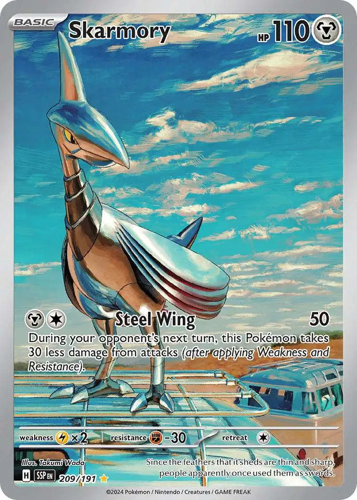 Pokemon Trading Card Game Surging Sparks Illustration Rare Skarmory #209