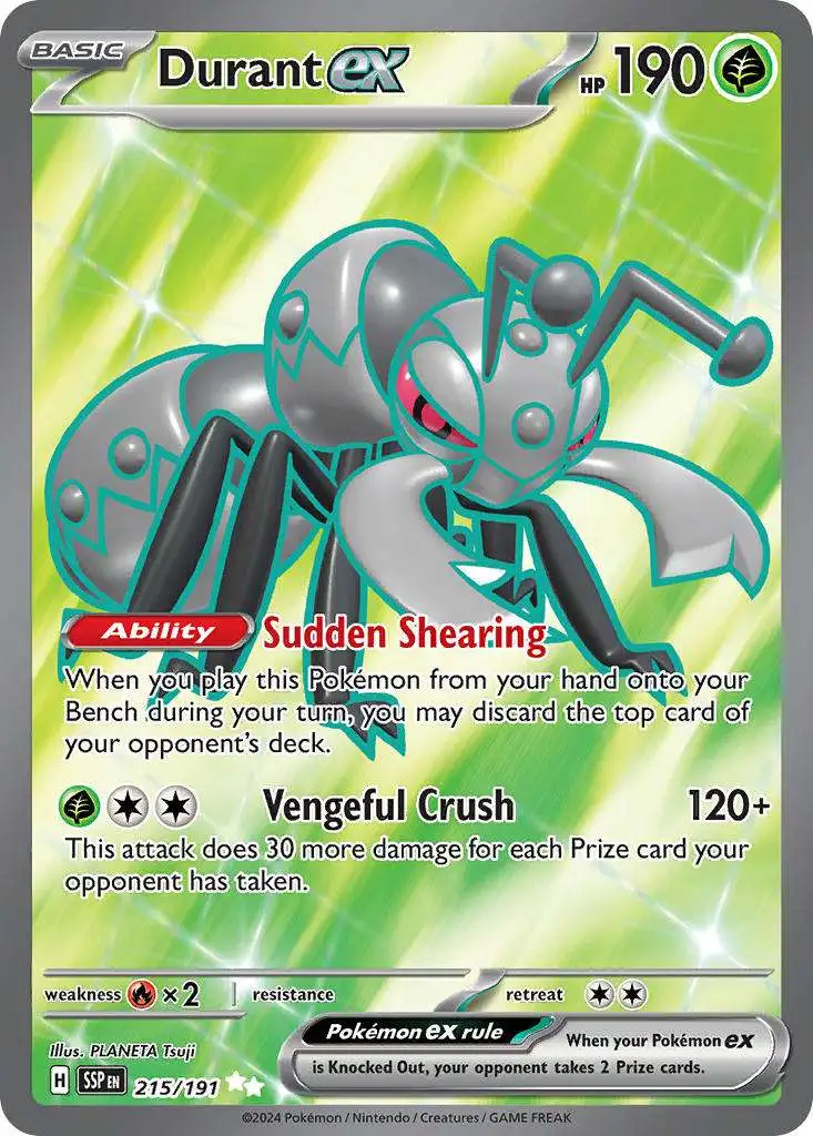 Pokemon Trading Card Game Surging Sparks Ultra Rare Durant ex #215
