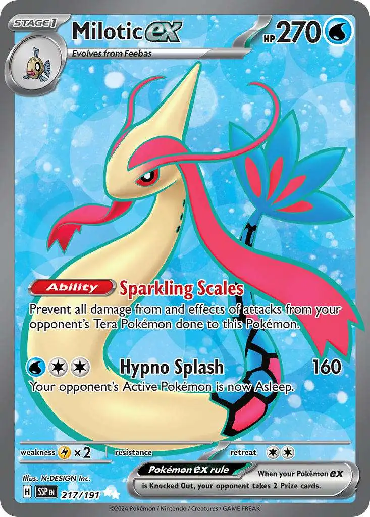 Pokemon Trading Card Game Surging Sparks Ultra Rare Milotic ex #217