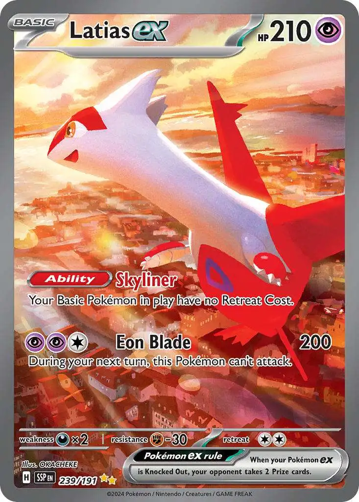 Pokemon Trading Card Game Surging Sparks Special Illustration Rare Latias ex #239