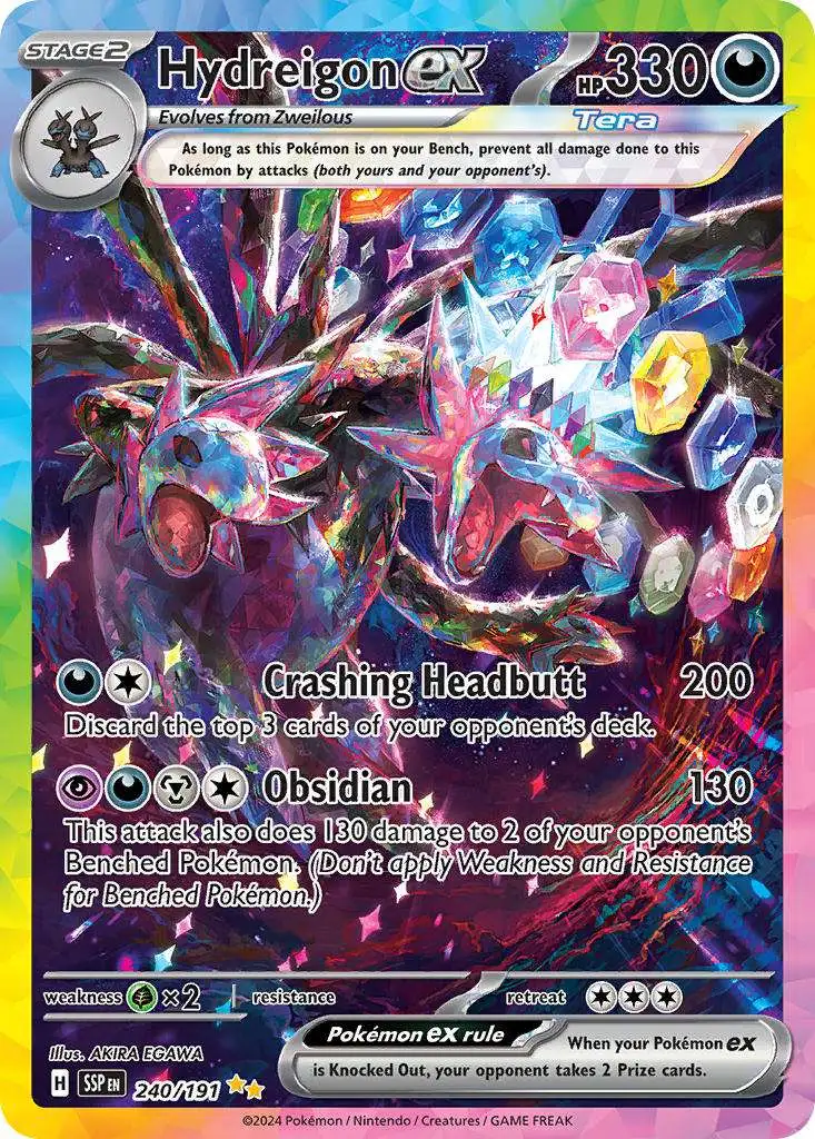 Pokemon Trading Card Game Surging Sparks Special Illustration Rare Hydreigon ex #240