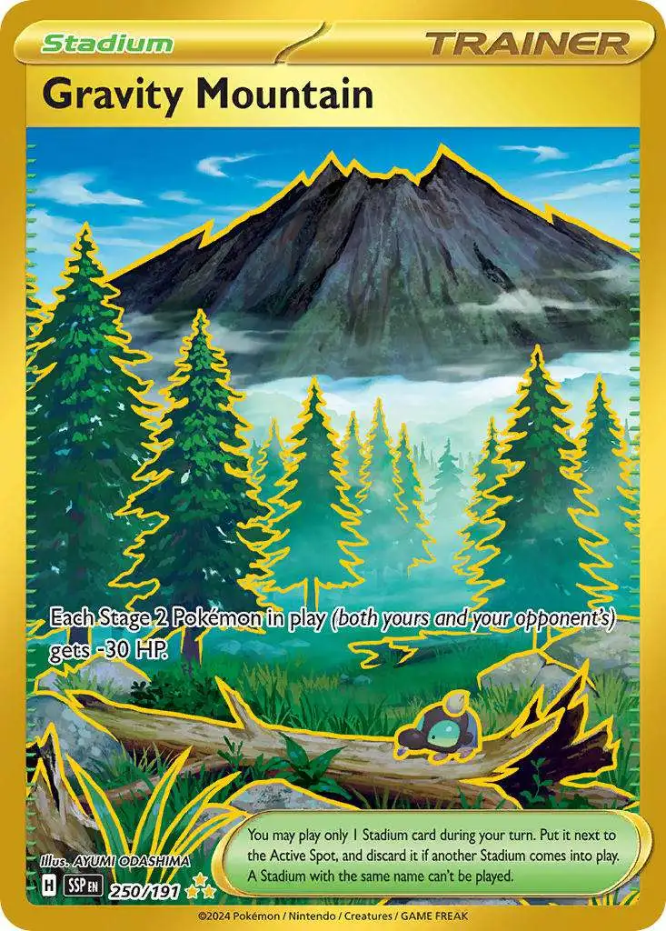 Pokemon Trading Card Game Surging Sparks Hyper Rare Gravity Mountain Stadium #250