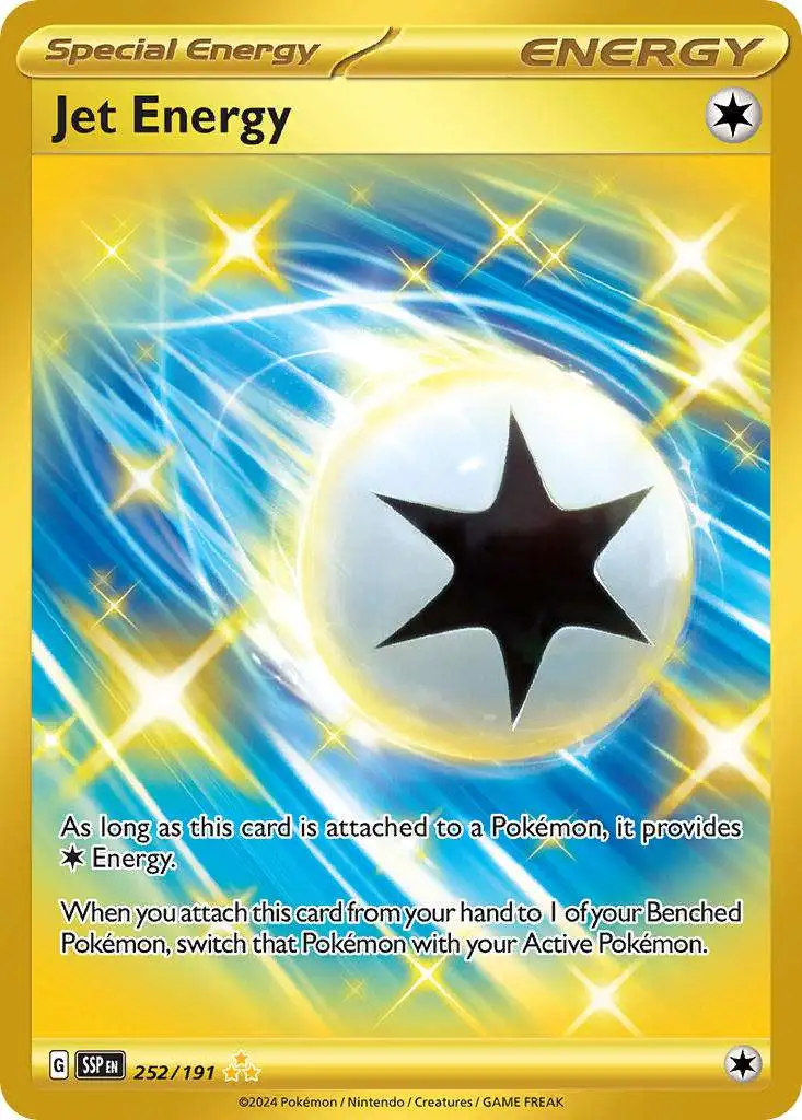 Pokemon Trading Card Game Surging Sparks Hyper Rare Jet Energy Special Energy Card #252