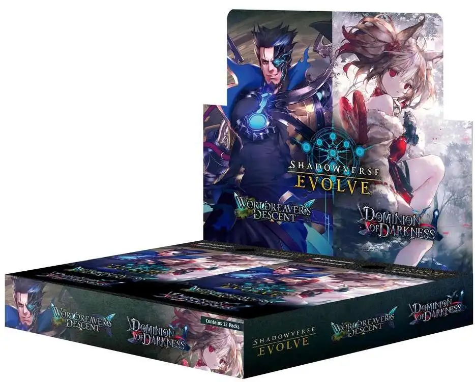 Shadowverse: Evolve Trading Card Game Worldreaver's Descent & Dominion of Darkness Combined Set Booster Box [12 Packs]
