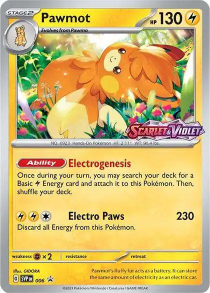 Pokemon Scarlet & Violet Pawmot Loose Deck SVP006