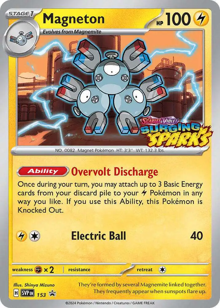 Pokemon Scarlet & Violet Surging Sparks Magneton Loose Deck SVP153