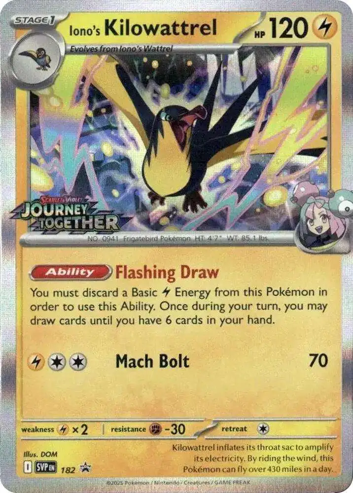 Pokemon Scarlet & Violet Iono's Kilowattrel Loose Deck SVP182