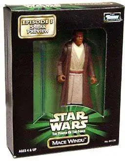 Star Wars Phantom Menace Power of the Force POTF2 Kenner Collection Mace Windu Exclusive Action Figure