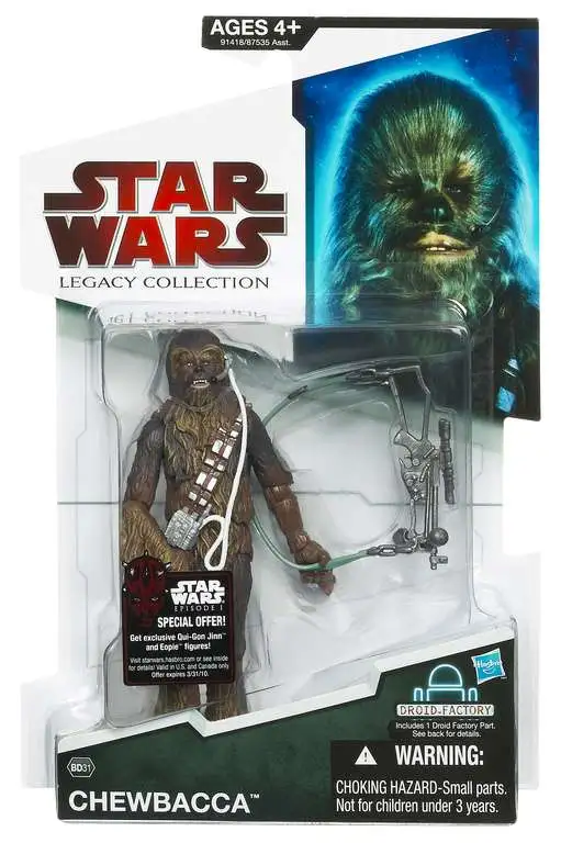 Star Wars A New Hope 2009 Legacy Collection Droid Factory Chewbacca Action Figure BD31 [With Headset]