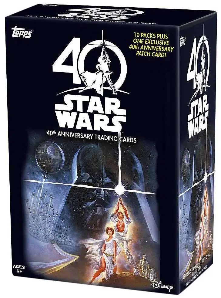 Star Wars Topps 40th Anniversary Exclusive Trading Card BLASTER Box [10 Packs + 1 Patch Card]