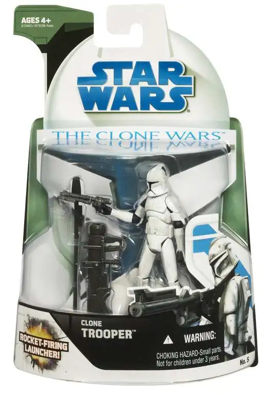 Lot 5 Star Wars The Clone Wars No 5 Clone Trooper Aciton Figures Hasbro 2008 