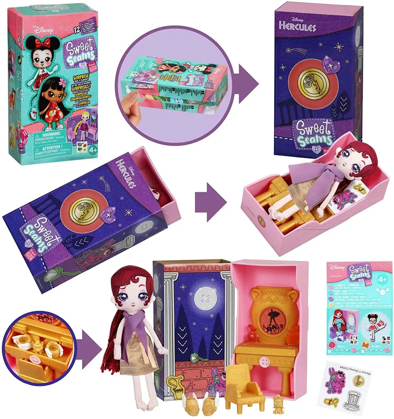 Disney Sweet Seams Surprise Soft Doll and Playset Toy - Nightmare B4  Christmas