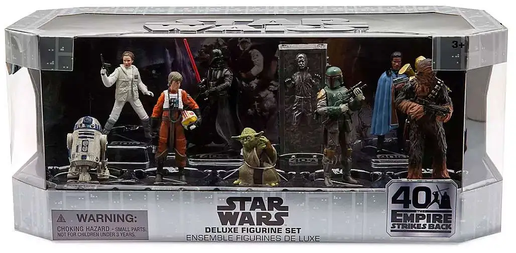 Disney Star Wars 40th Anniversary The Empire Strikes Back Exclusive 9-Piece  PVC Figure Deluxe Play Set [Damaged Package]