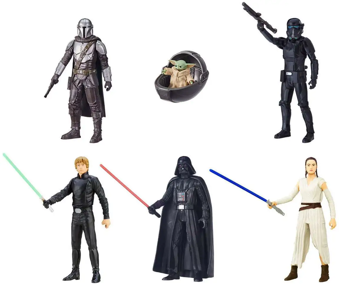 Bundle 3.75'' Star Wars Clone Wars Trooper Pilot Darth Vader Yoda Figures Toys 