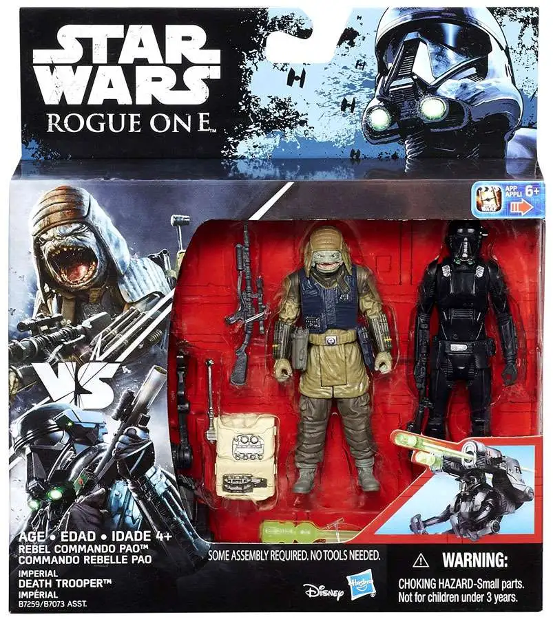 3,75" STAR WARS ROGUE ONE REBEL COMMANDO PAO VS IMPERIAL DEATH TROOPER 2-PACK 