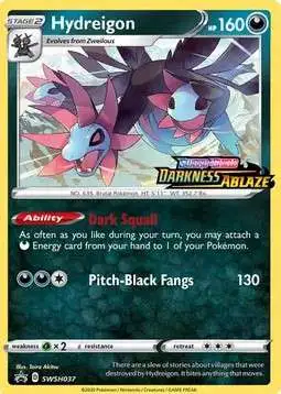 Pokemon Trading Card Game Sword & Shield Darkness Ablaze Promo Hydreigon SWSH037 [Pre-release Promo]