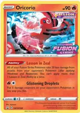 Pokemon Trading Card Game Sword & Shield Fusion Strike Promo Oricorio SWSH168 [Fusion Strike Stamp]