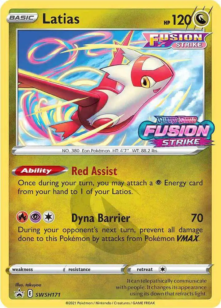 Pokemon Fusion Strike Latias Loose Deck SWSH171