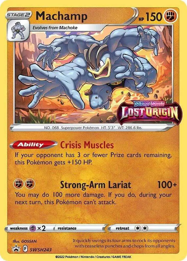 Pokemon Lost Origin Machamp Loose Deck SWSH243