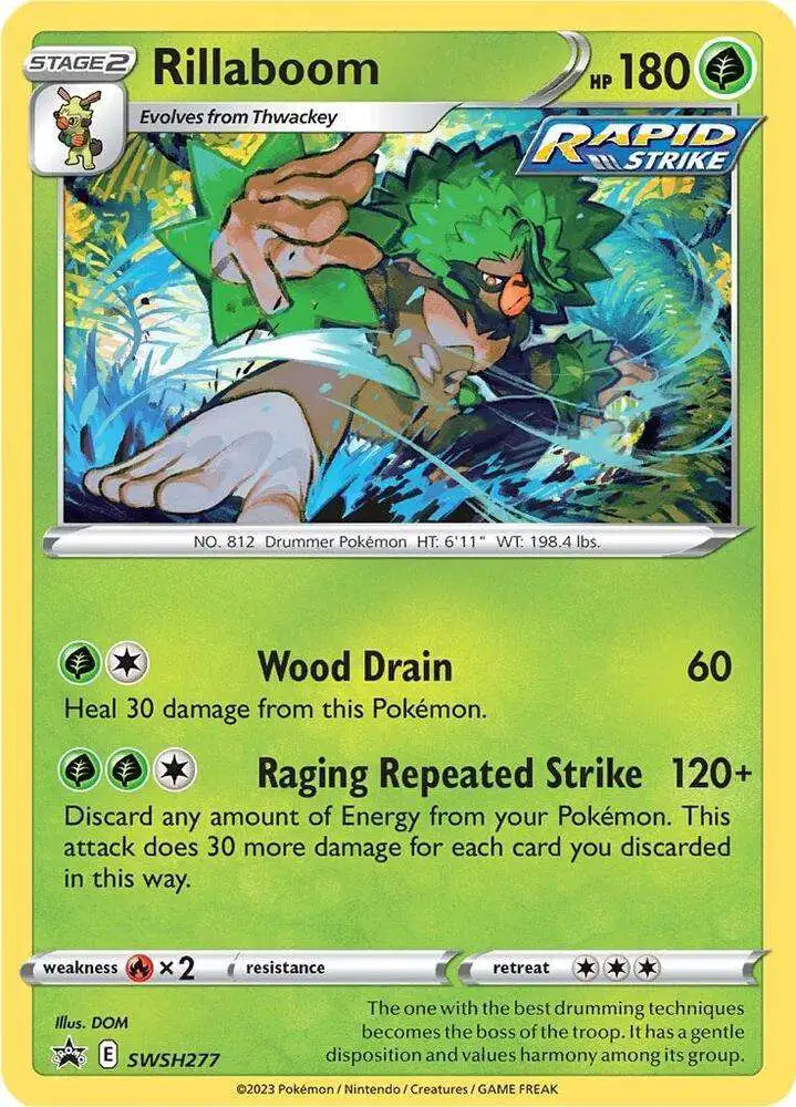 Pokemon Trading Card Game Rare Rillaboom SWSH277