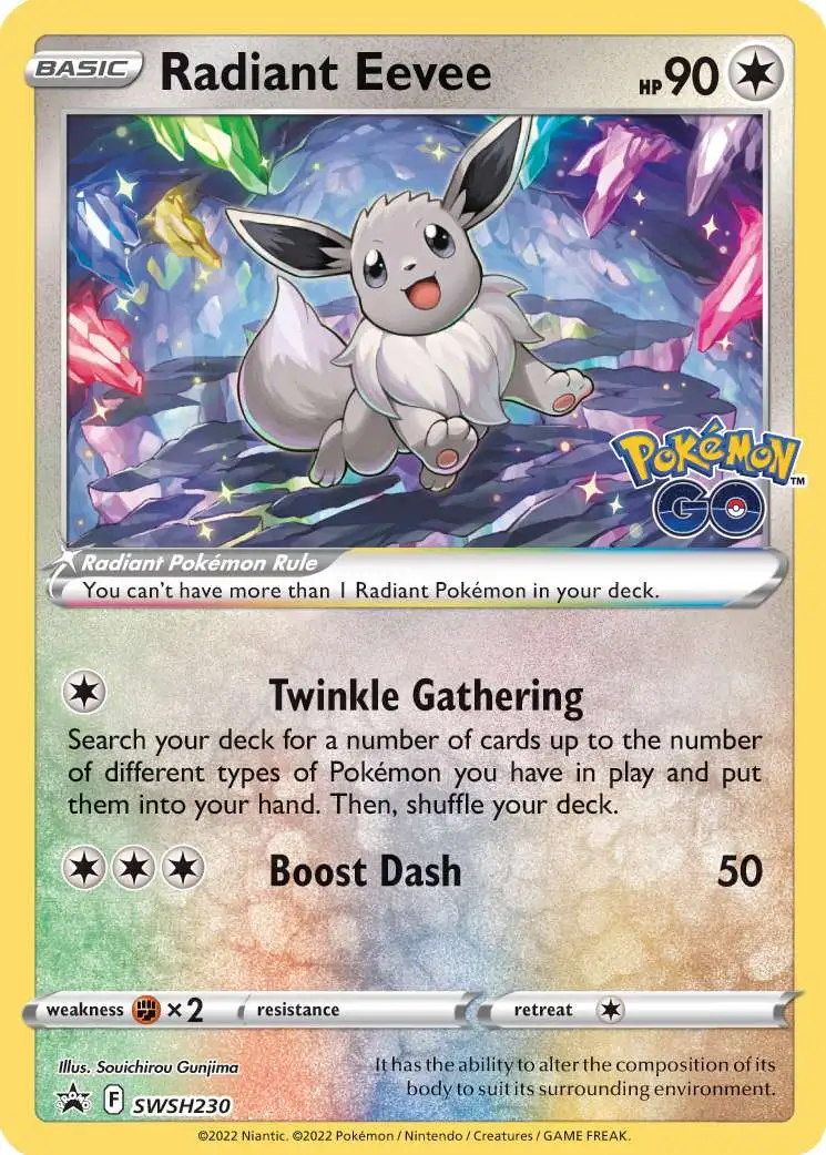 Trading Card Game Pokemon GO Radiant Eevee SWSH230
