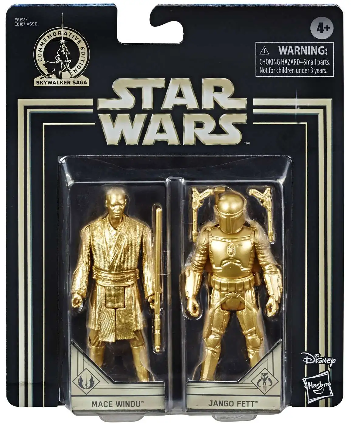 Star Wars The Empire Strikes Back Skywalker Saga Mace Windu & Jango Fett Action Figure 2-Pack [Gold Figures, Damaged Package]