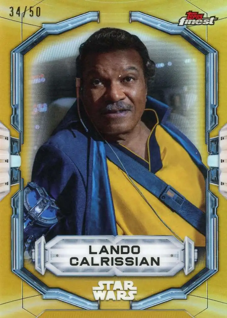 Star Wars 2022 Topps Finest Single Card Gold Refractor 3450 Lando ...