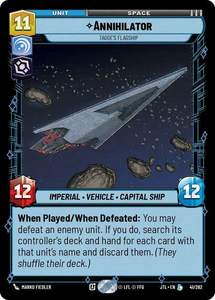 Star Wars: Unlimited Trading Card Game Jump to Lightspeed Legendary Annihilator - Tagge's Flagship #041