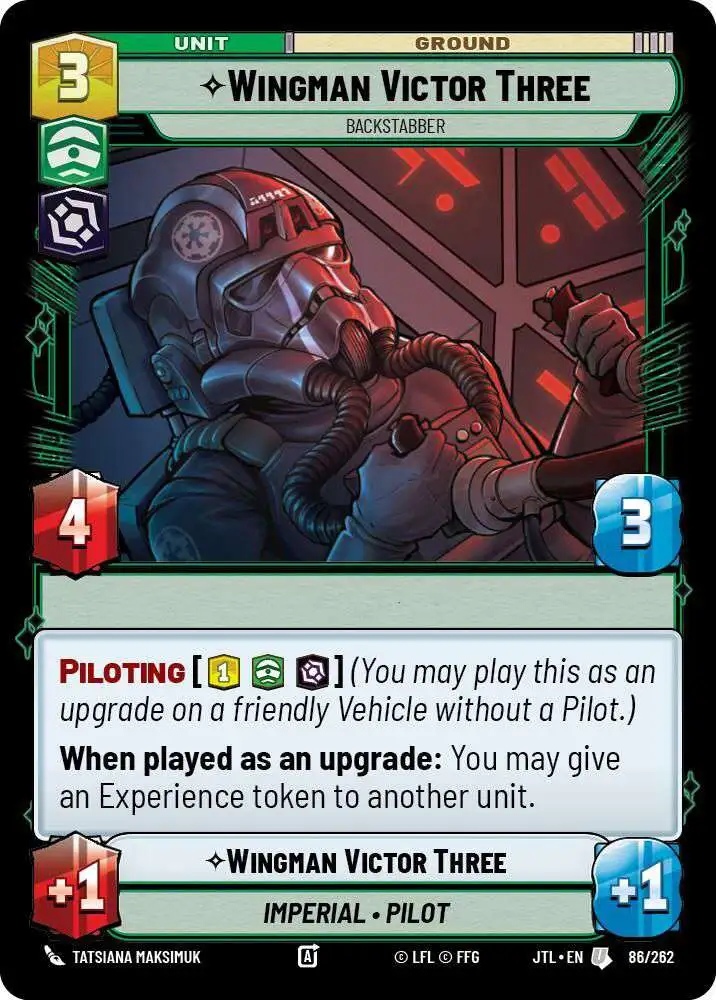 Star Wars: Unlimited Trading Card Game Jump to Lightspeed Uncommon Wingman Victor Three - Backstabber #086