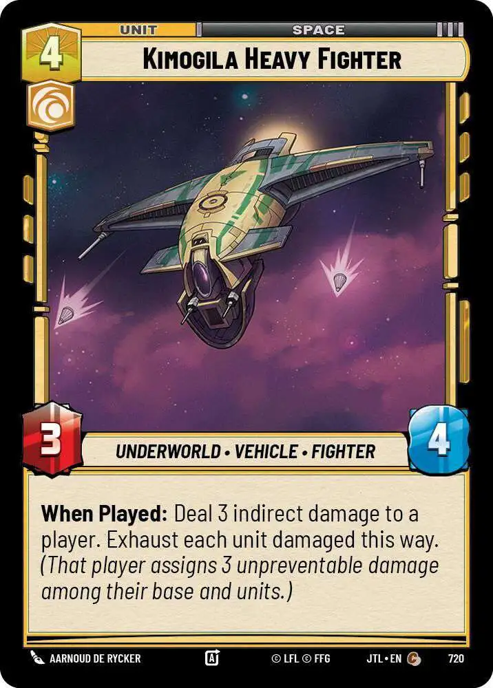 Star Wars: Unlimited Trading Card Game Jump to Lightspeed Common Foil Kimogila Heavy Fighter #720