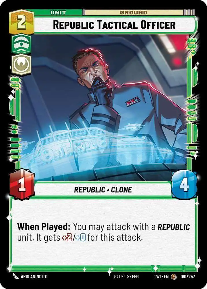 Star Wars: Unlimited Trading Card Game Twilight of the Republic Uncommon Republic Tactical Officer #091