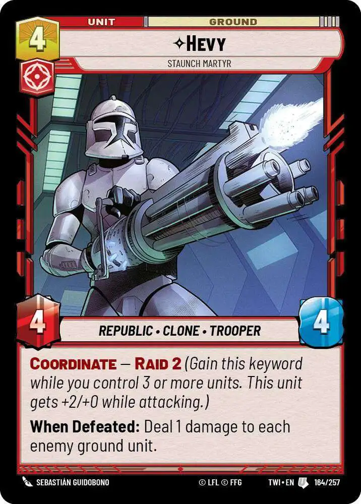 Star Wars: Unlimited Trading Card Game Twilight of the Republic Uncommon Hevy - Staunch Martyr #164