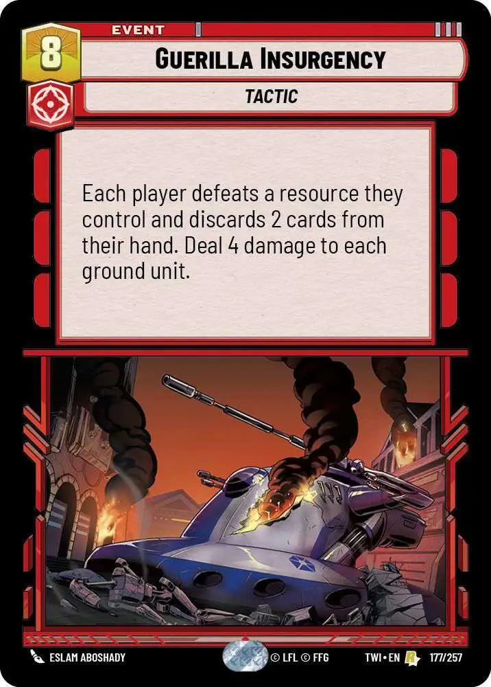 Star Wars: Unlimited Trading Card Game Twilight of the Republic Rare Guerilla Insurgency #177
