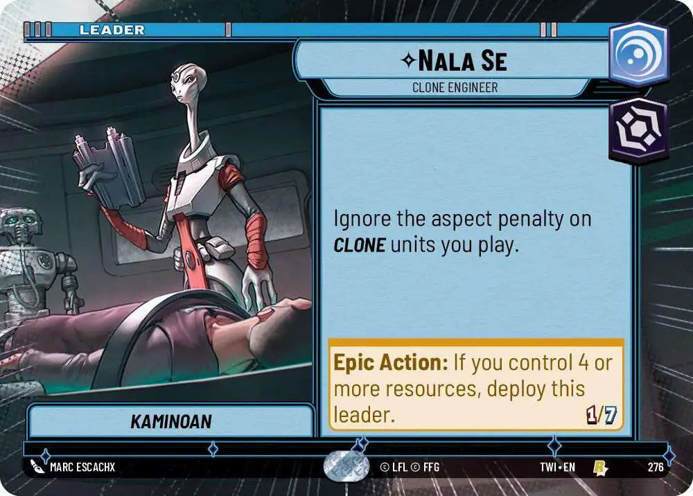 Star Wars: Unlimited Trading Card Game Twilight of the Republic Rare Nala Se - Clone Engineer #276 [Hyperspace]