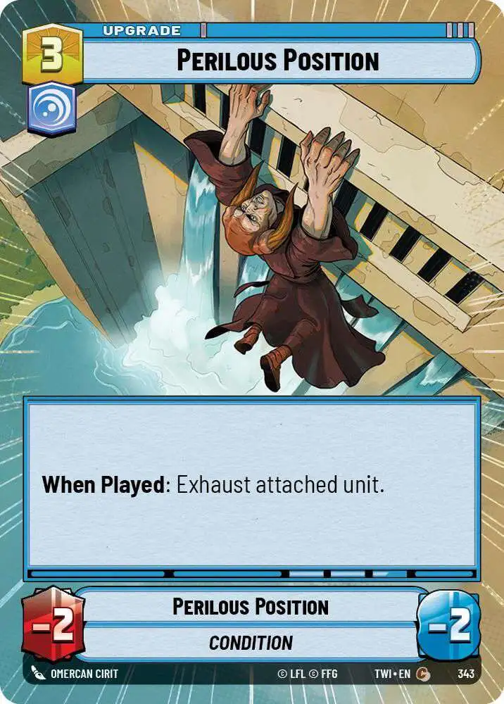 Star Wars: Unlimited Trading Card Game Twilight of the Republic Common Perilous Position #343 [Hyperspace]