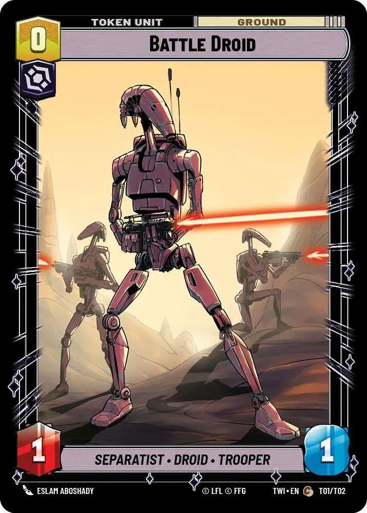 Star Wars: Unlimited Trading Card Game Twilight of the Republic Common FOIL Battle Droid // Clone Trooper T01 // T02