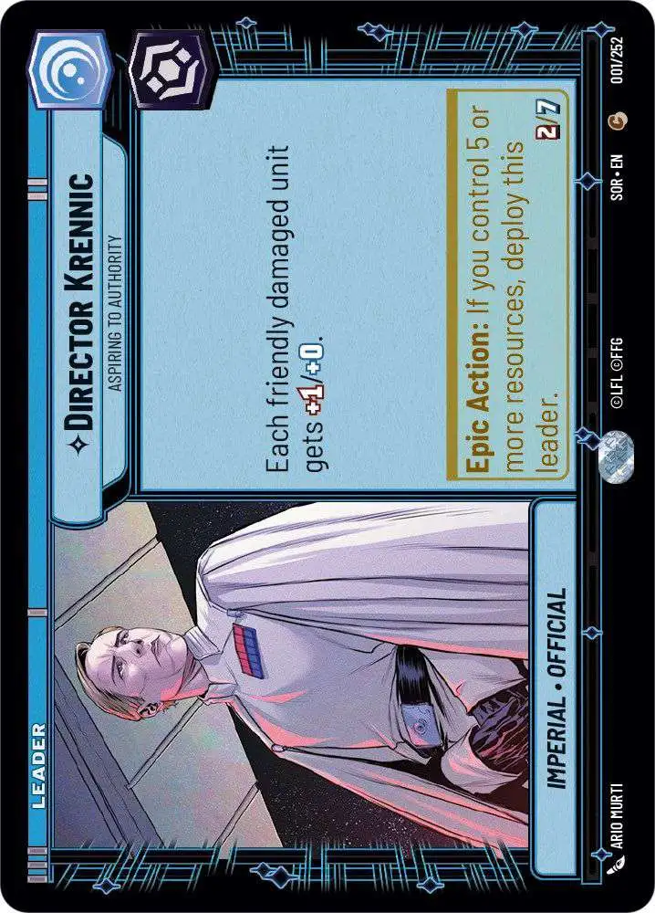 Star Wars: Unlimited Trading Card Game Spark of Rebellion Common Director Krennic - Aspiring to Authority #001