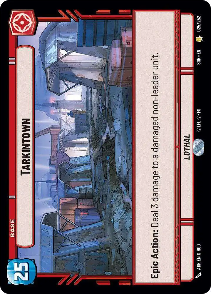 Star Wars: Unlimited Trading Card Game Spark of Rebellion Rare Tarkintown #025