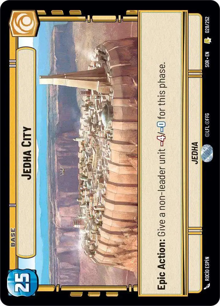 Star Wars: Unlimited Trading Card Game Spark of Rebellion Rare Jedha City #028